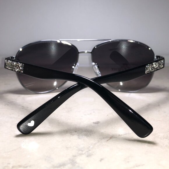 Juicy Couture Black Bedazzled Aviator Sunglasses - Picture 5 of 5